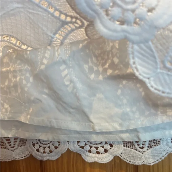 Abercrombie & Fitch Cream Lace Mini Skirt-New with Tags - Picture 6 of 6